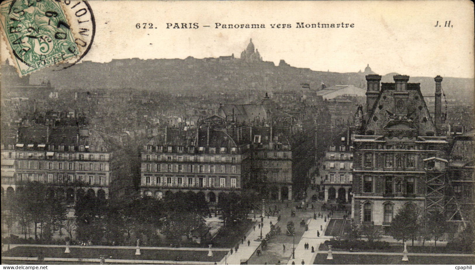 Paris - 18 - Panorama vers Montmartre - CPA
