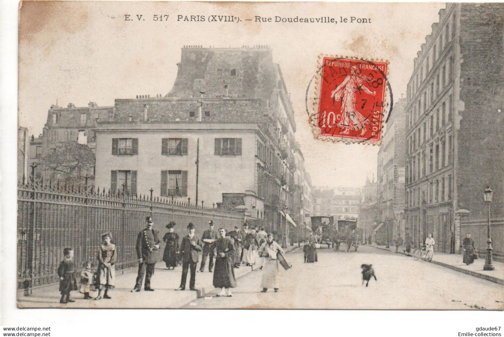 PARIS 18 - RUE DOUDEAUVILLE - LE PONT