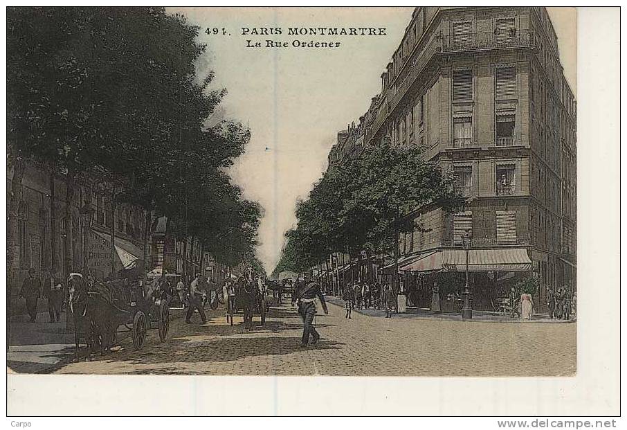 PARIS 18ème. - la rue ordener.