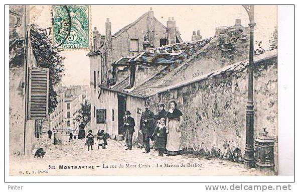 PARIS 18ème - MONTMATRE - La rue du Mont Cenis - la Maison de Berlioz
