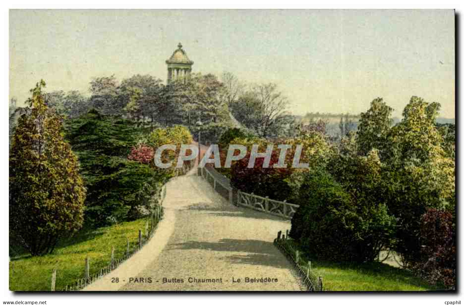 Paris - 19 - Buttes Chaumont - Belvedere CPA