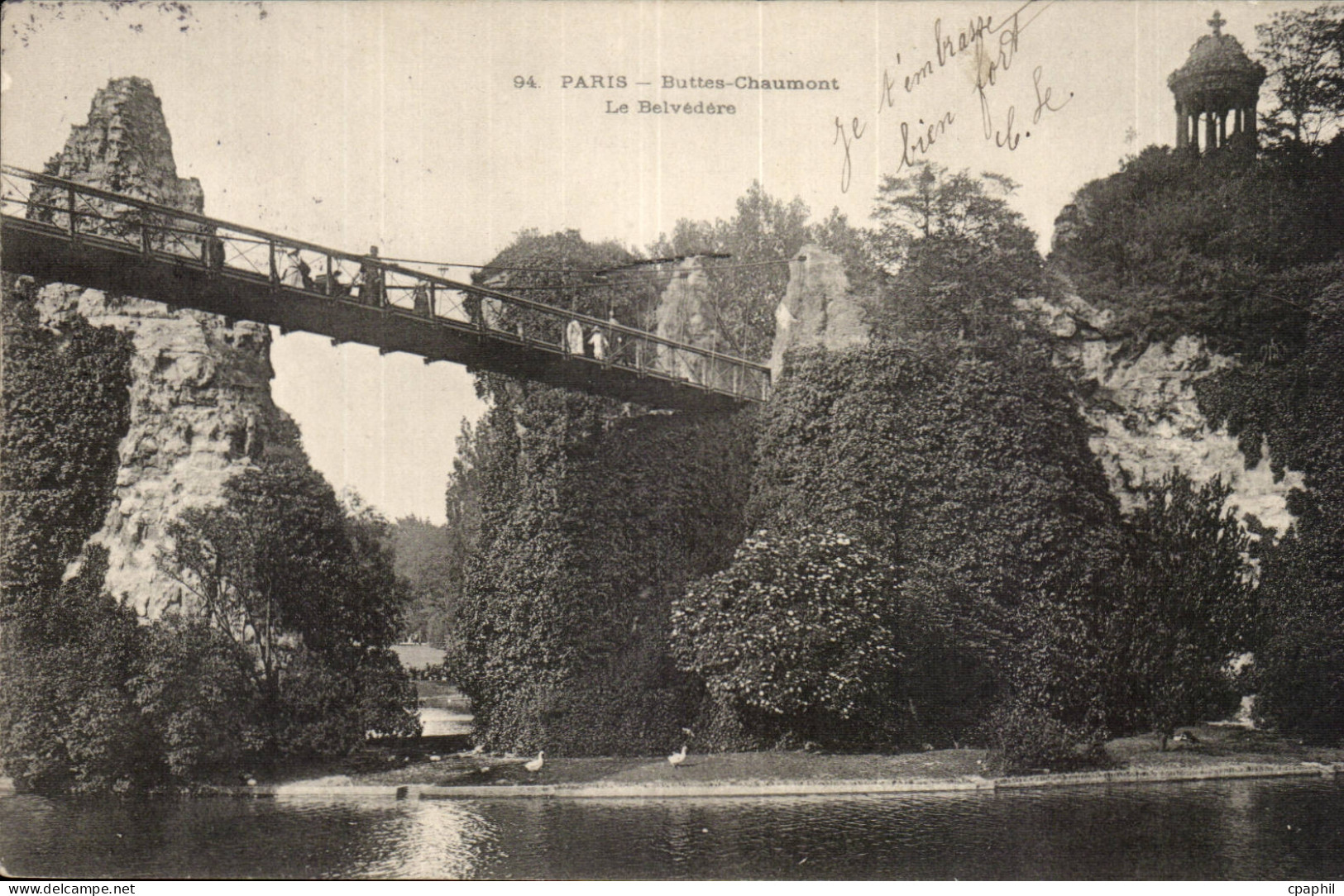 Paris - 19 - Buttes Chaumont - Le Belvedere - CPA