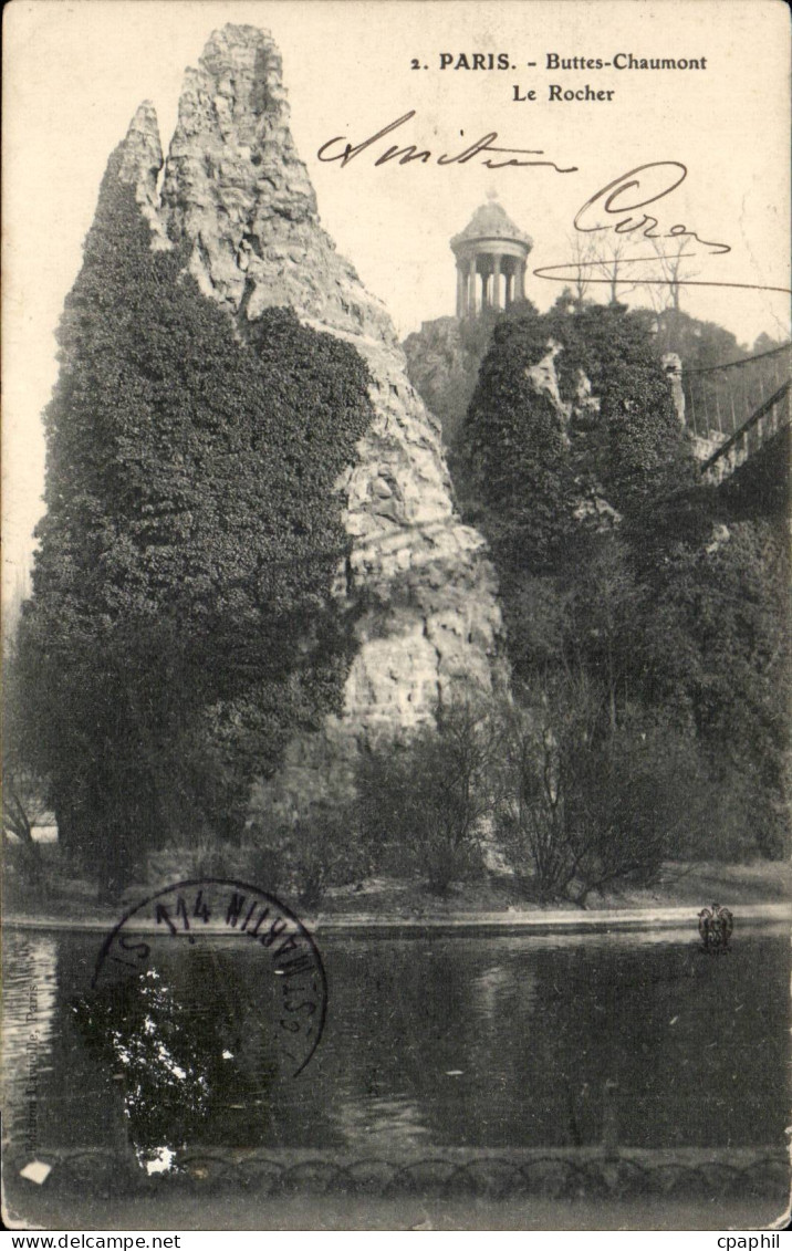 Paris 19 - Buttes Chaumont - Le Rocher - CPA
