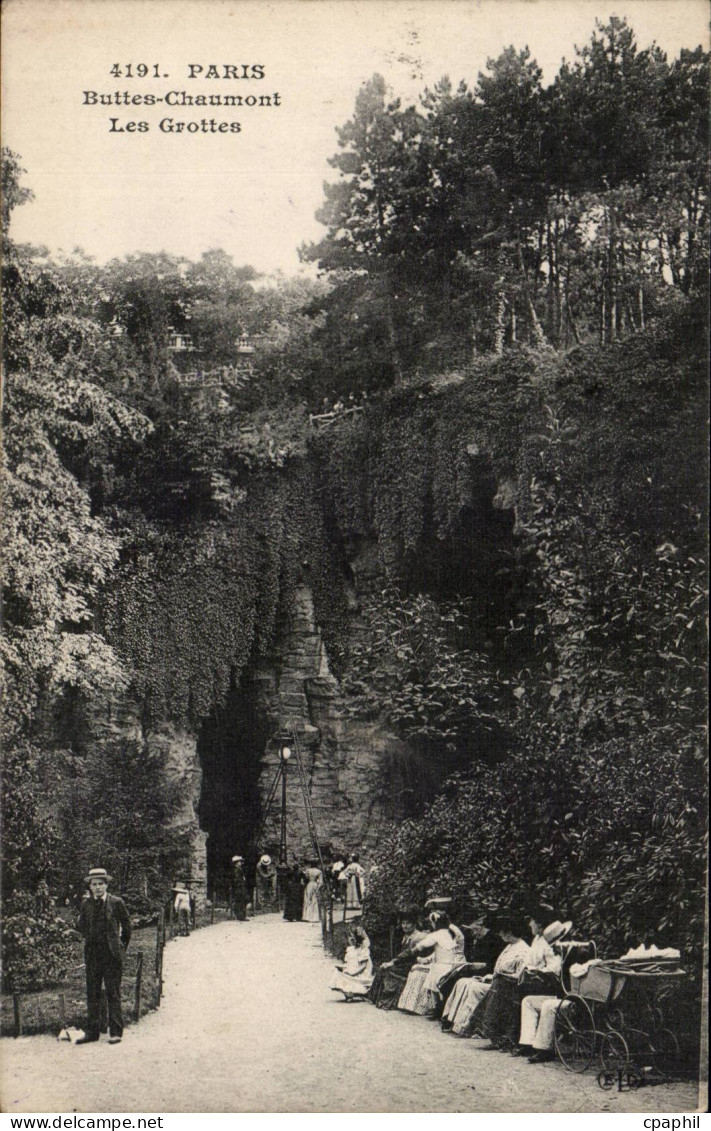 Paris - 19 - Buttes Chaumont - Les Grottes - CPA