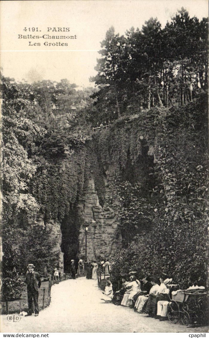 Paris - 19 - Buttes Chaumont - Les Grottes - CPA