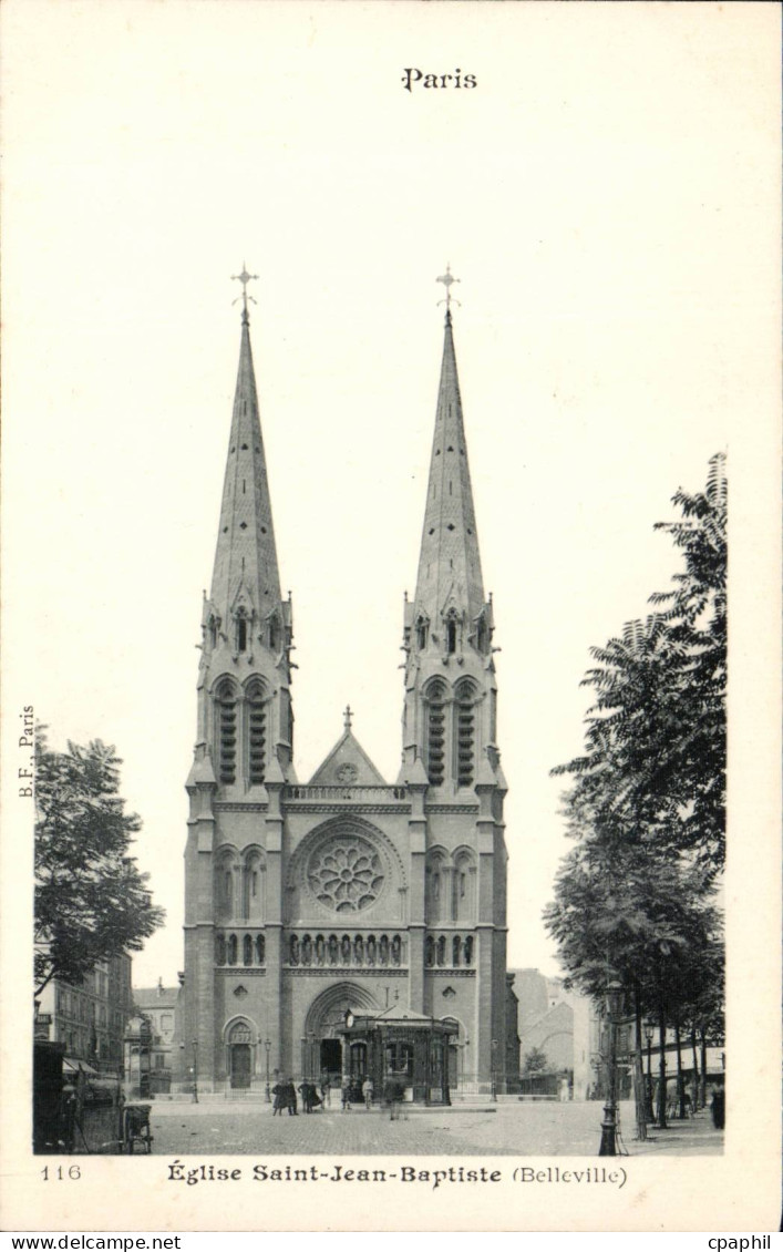 Paris - 19 - Eglise Saint Jean Baptiste - Belleville - CPA -