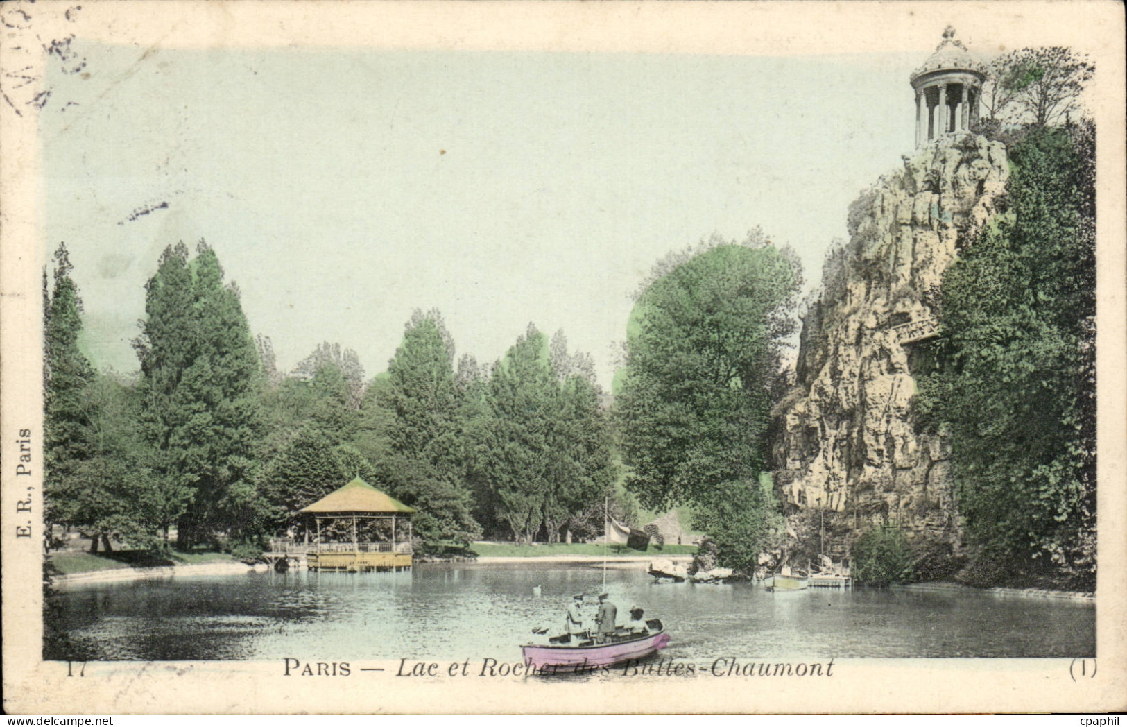 Paris - 19 - Lac et Roches de Buttes Chaumont - CPA