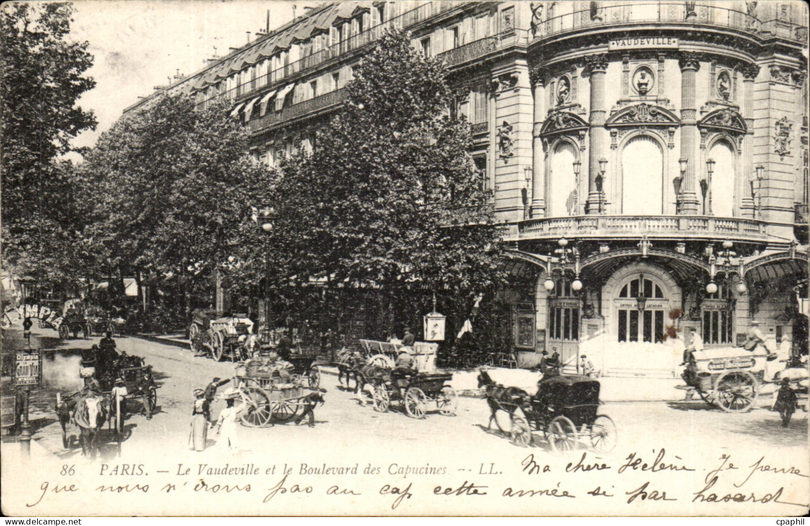 Paris - 2 - Boulevard des Capucines - Le Vaudeville - CPA