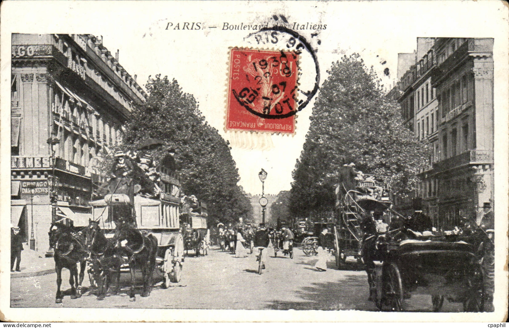Paris 2 - Boulevard des Italiens CPA