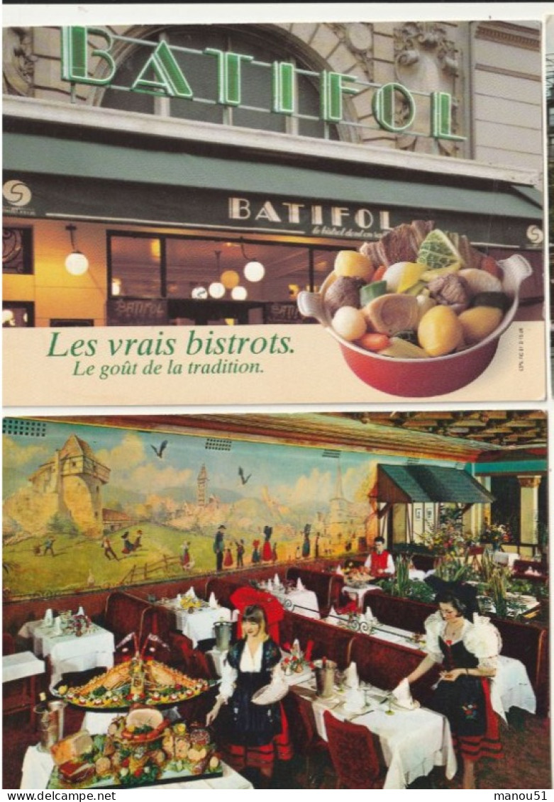 PARIS : 2 CP Restaurants : " Chez Hansi " - " Batifol "