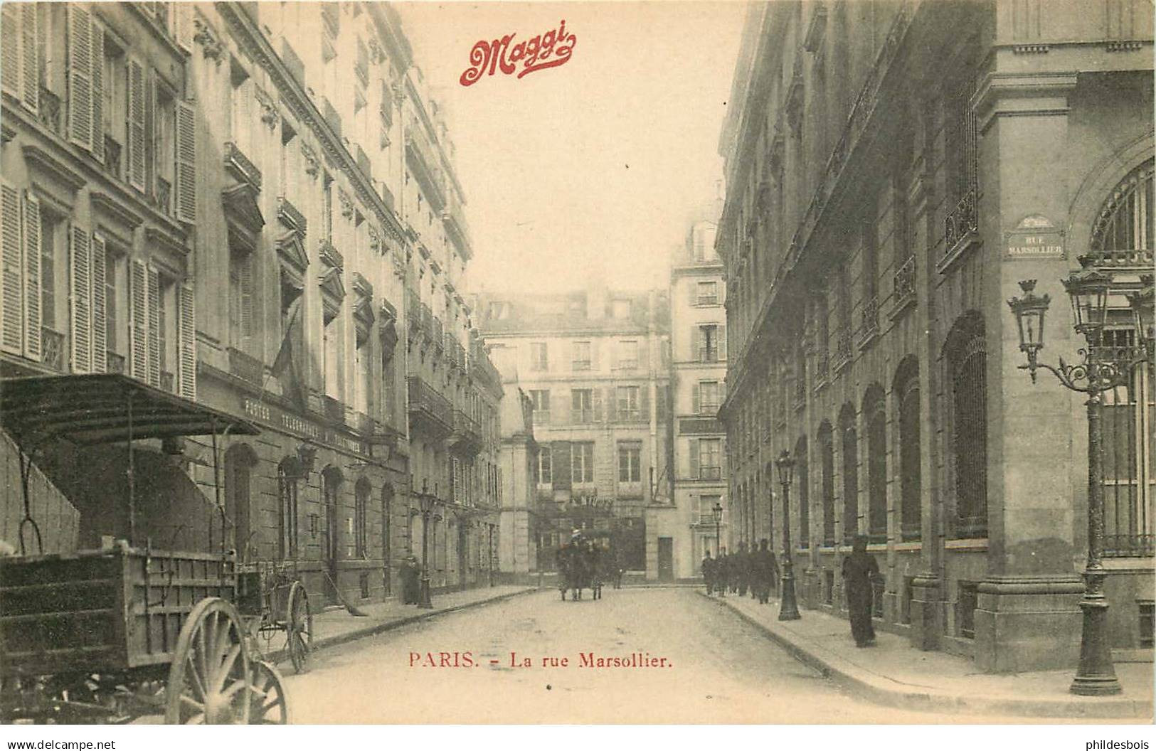 PARIS  2 eme ARRONDISSEMENT  RUE MARCOLLIER  ( pub maggi)