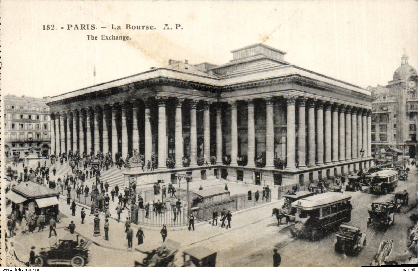 Paris - 2 - La Bourse - Stock Exchange CPA -