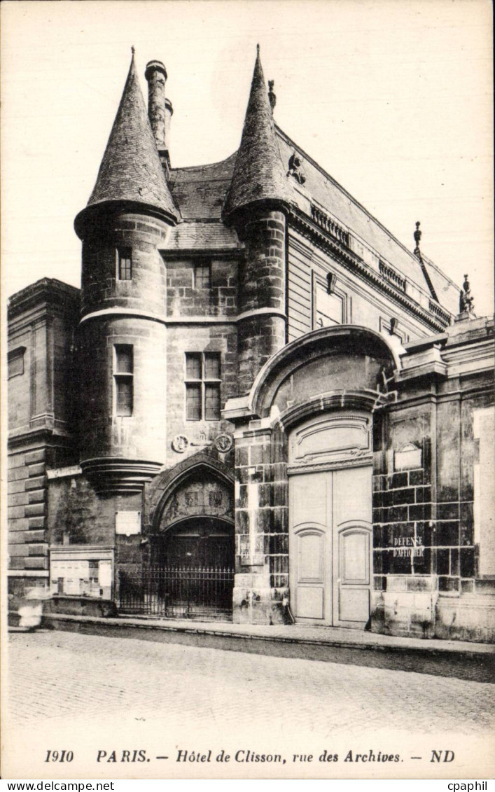 Paris - 3 - Hotel de Clisson - CPA