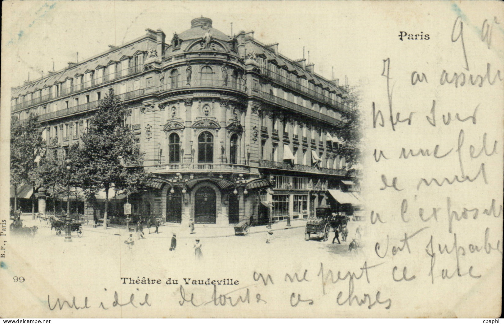 Paris - 3 - Theatre de Vaudeville CPA