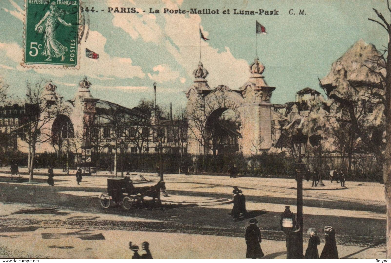 paris - 3ème arrondissement - la porte maillot et le luna park - attelage