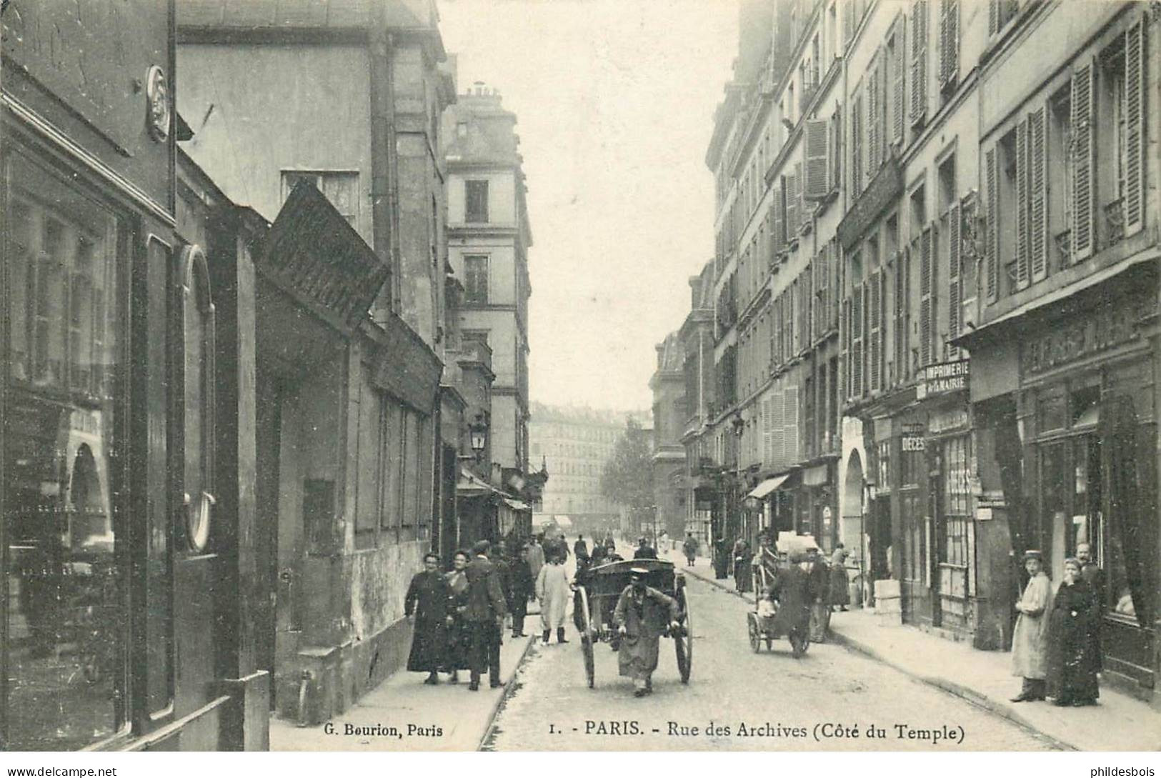 PARIS 3eme arrondissement     rue des Archives