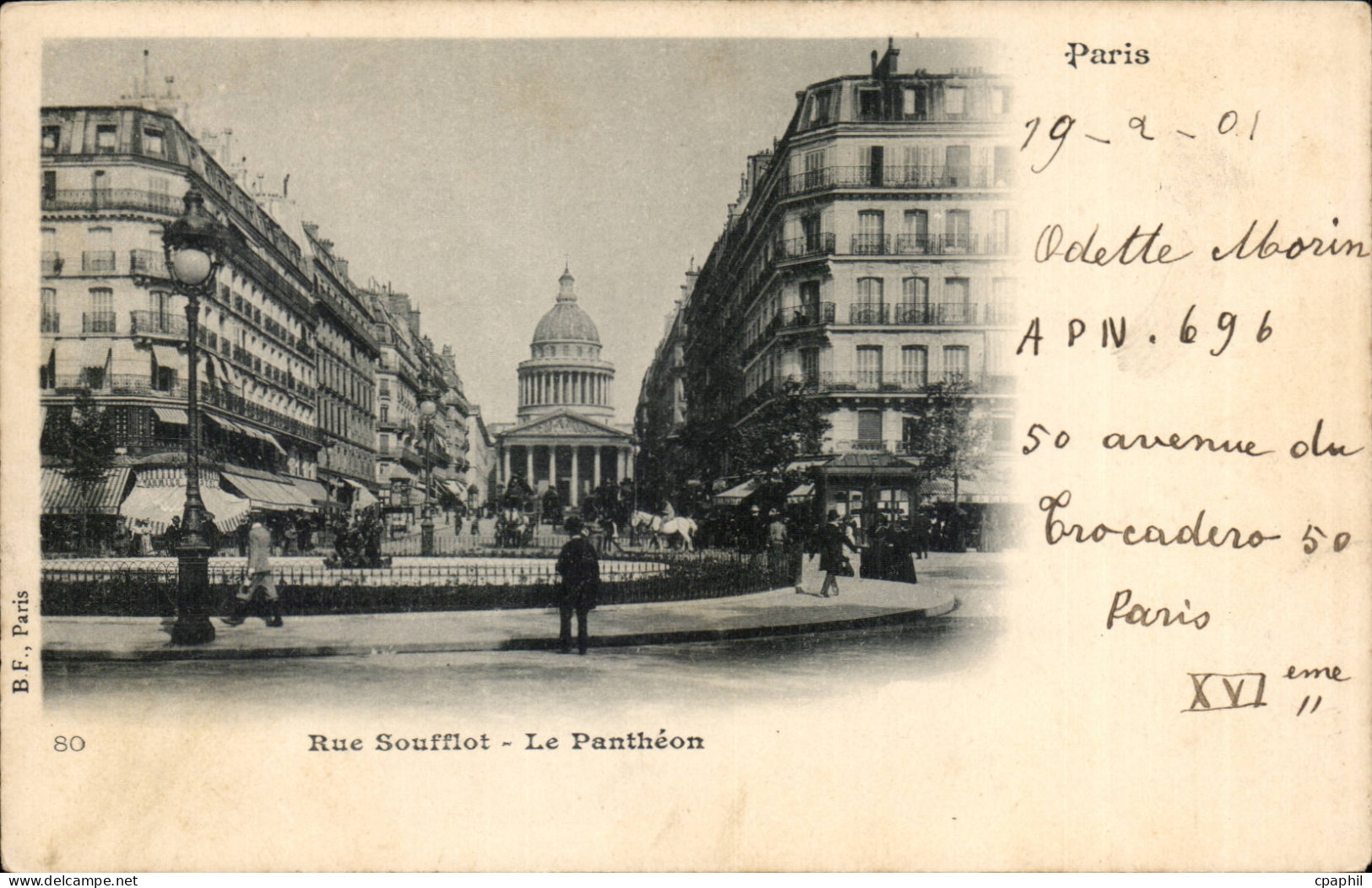 Paris - 5 - Rue Soufflot - Le Pantheon - CPA