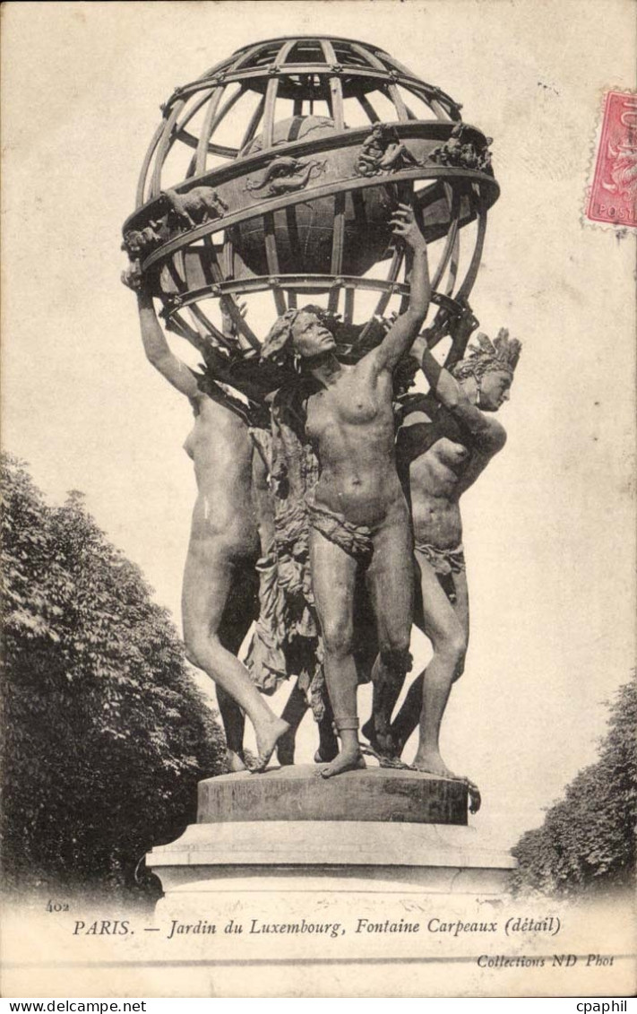 Paris (6eme) CPA Jardin du Luxembourg Fontaine Carpeaux (deytail)