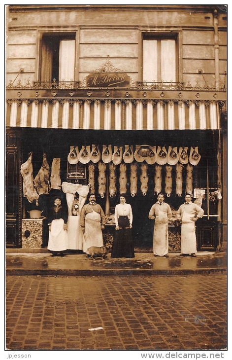 PARIS  75  10°ARR   BOUCHERIE BOIRON  RUE DU BUISSON  CARTE PHOTO