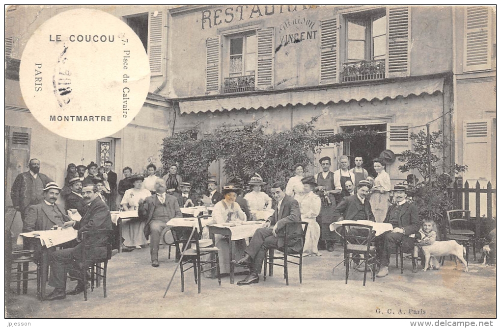 PARIS  75  18°ARR  PLACE DU CALVAIRE  "LE COUCOU" MONTMARTRE  RESTAURANT
