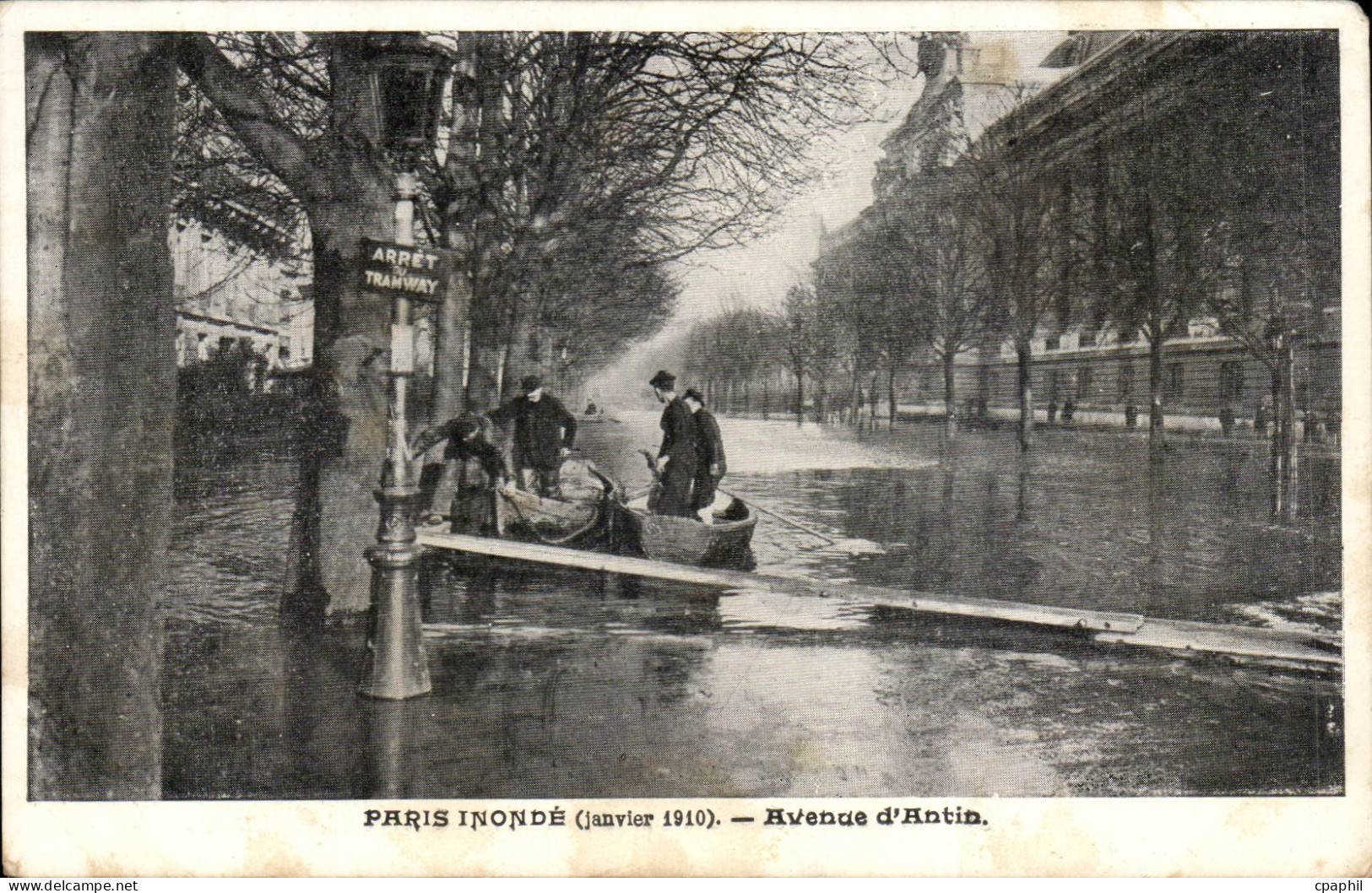 Paris 8 - Avenue d'Antin - Inonde janvier 1910 CPA