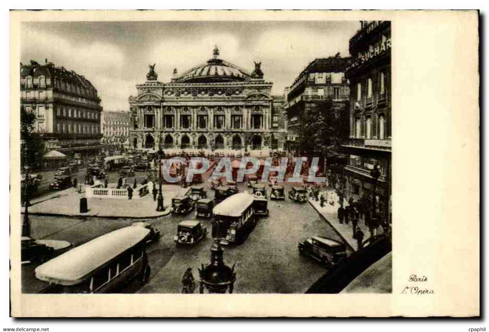 Paris - 9 - L'Opera - autobus CPA