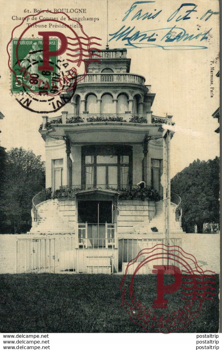 PARIS. BOIS DE BOULOGNE. CHAMP DE COURCES DE LONGCHAMPS. TRIBUNE PRESIDENTIELLE.Francia France Frankreich