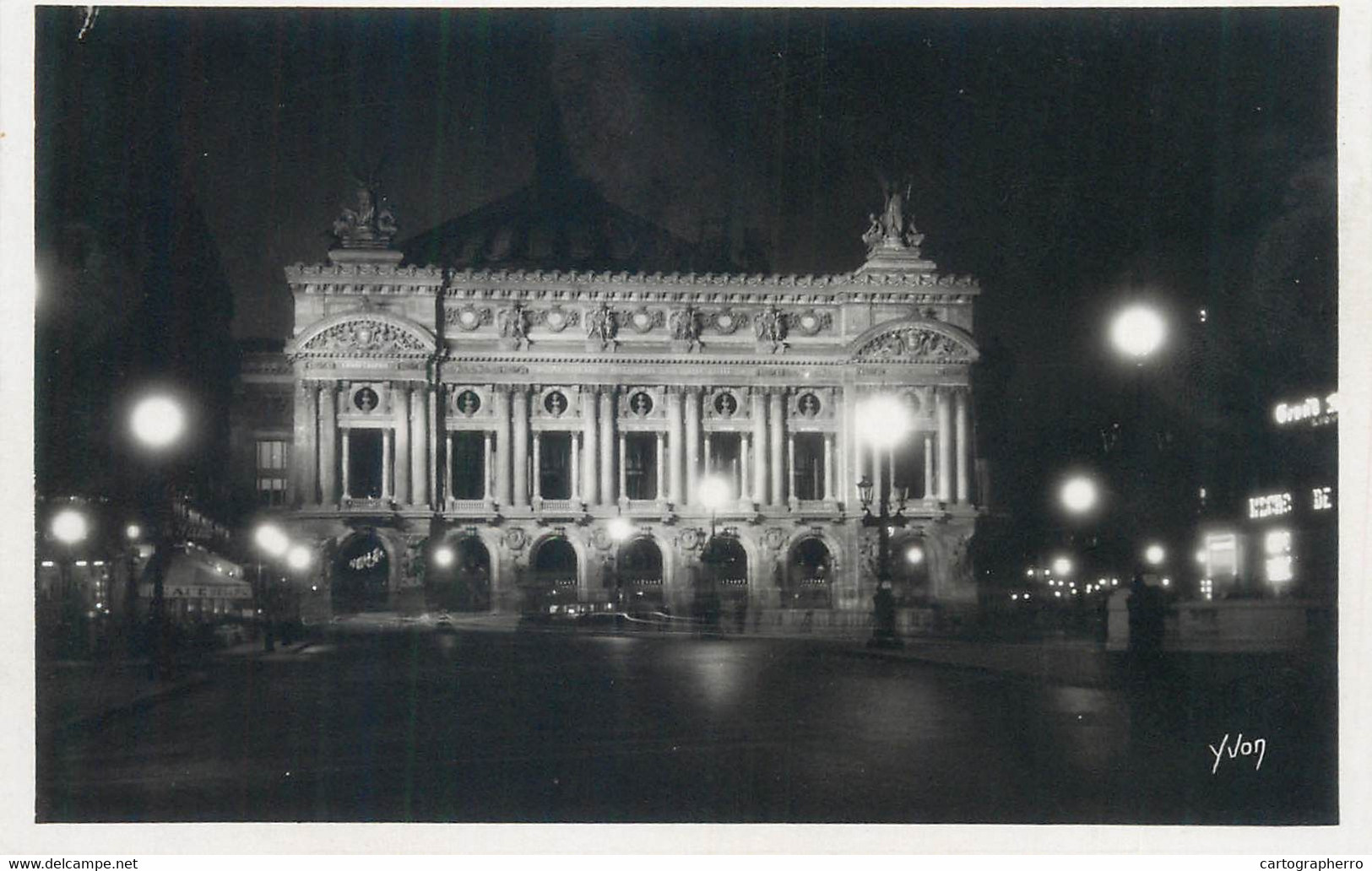 Paris by night Opera la nuit cpsm