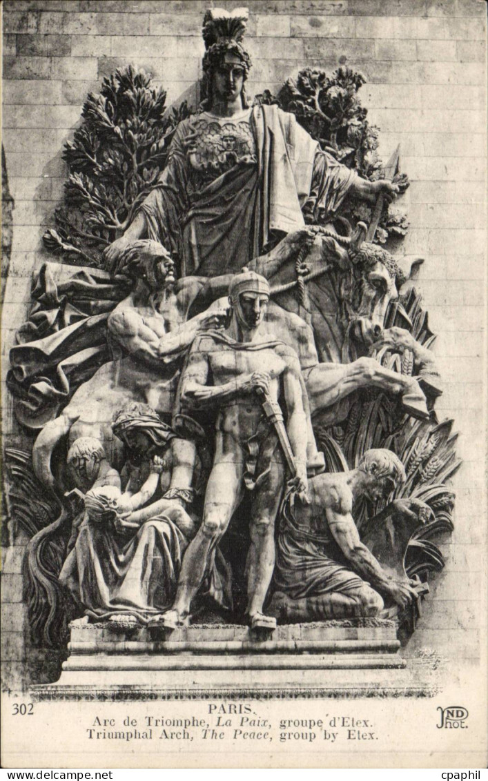 Paris CPA Arc de triomphe La paix groupe d'Etex