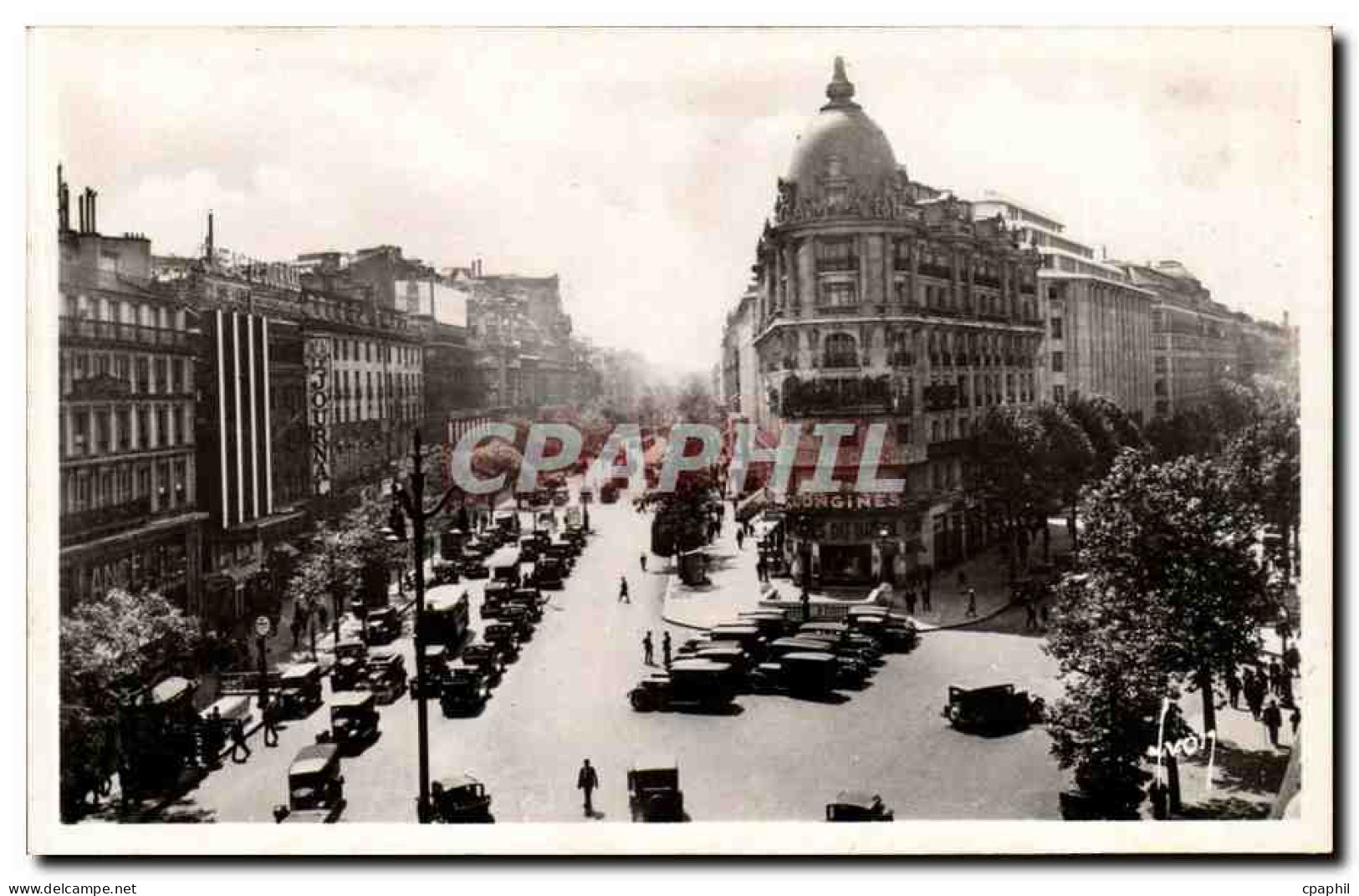 Paris CPA Boulevard des italiens et boulevard Haussmann