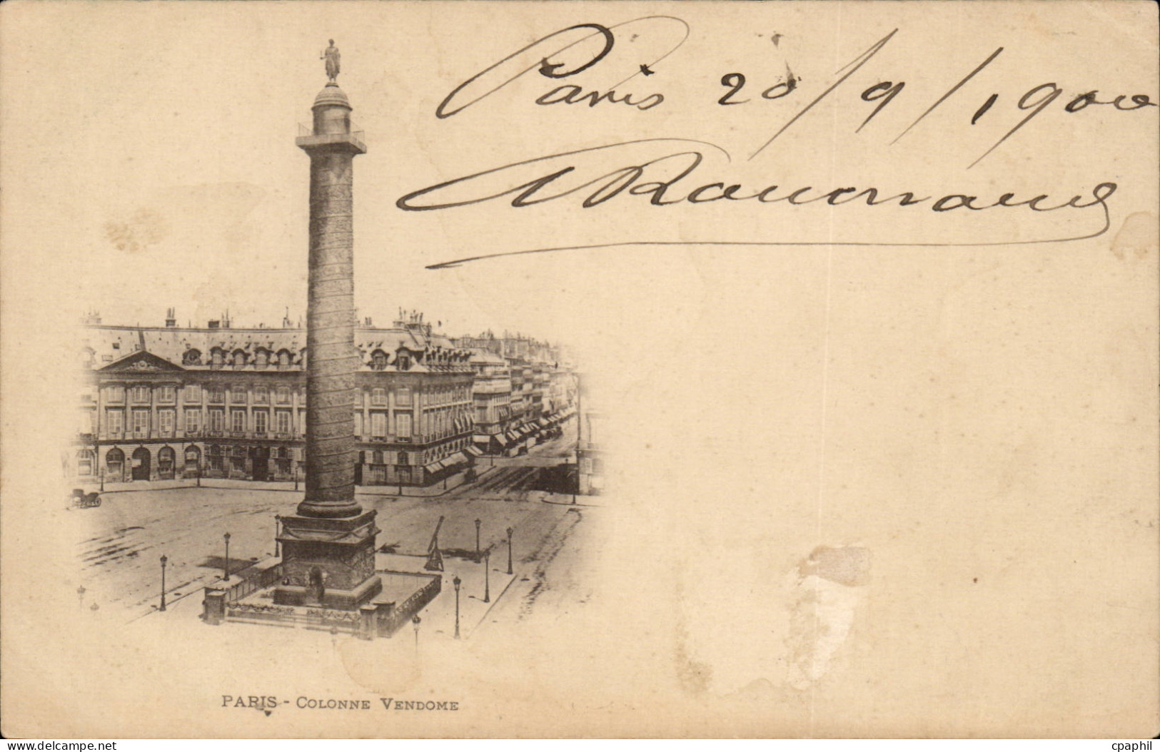 Paris CPA Colonne Vendome