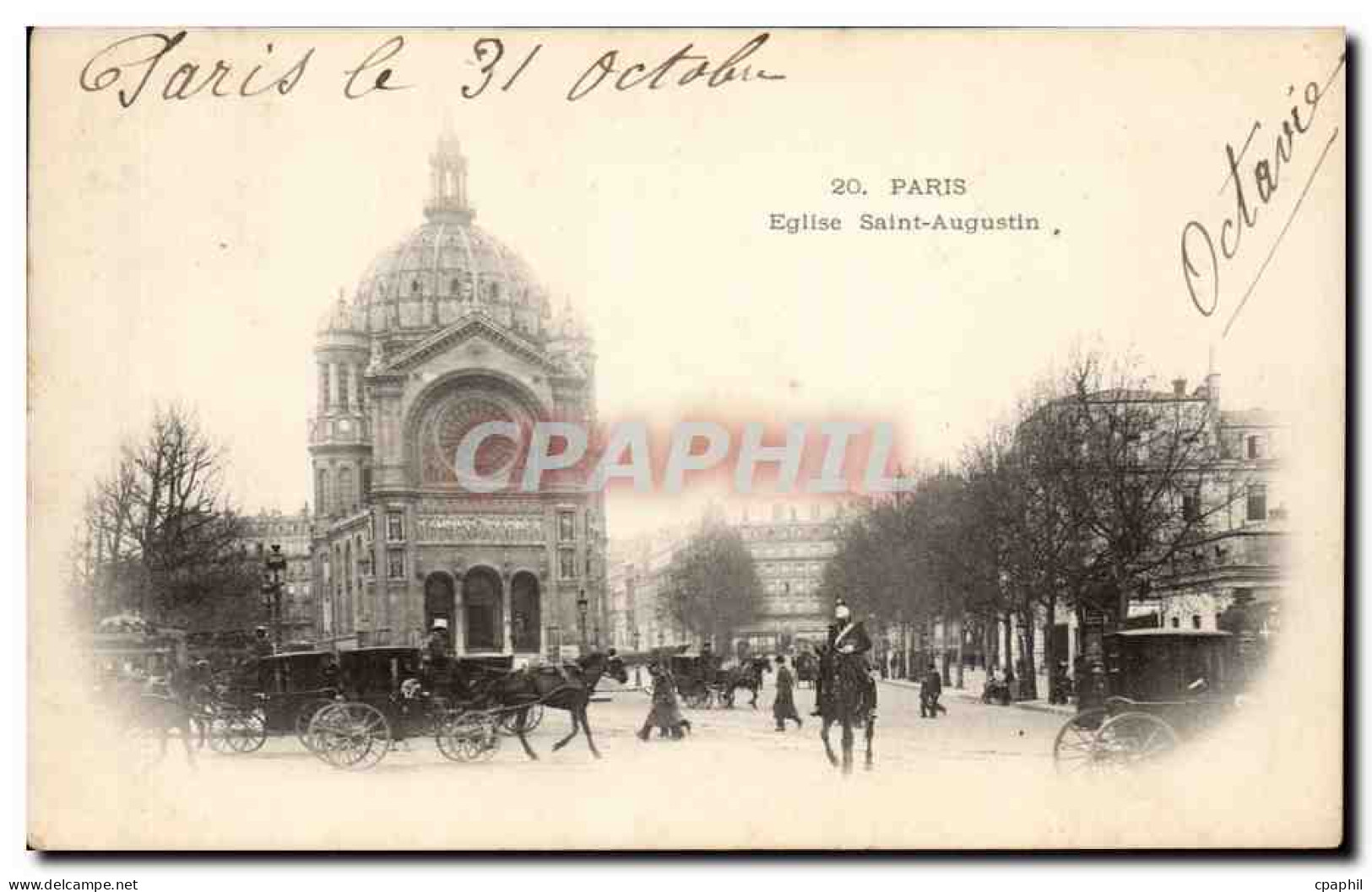 Paris CPA Eglise Saint Augustin