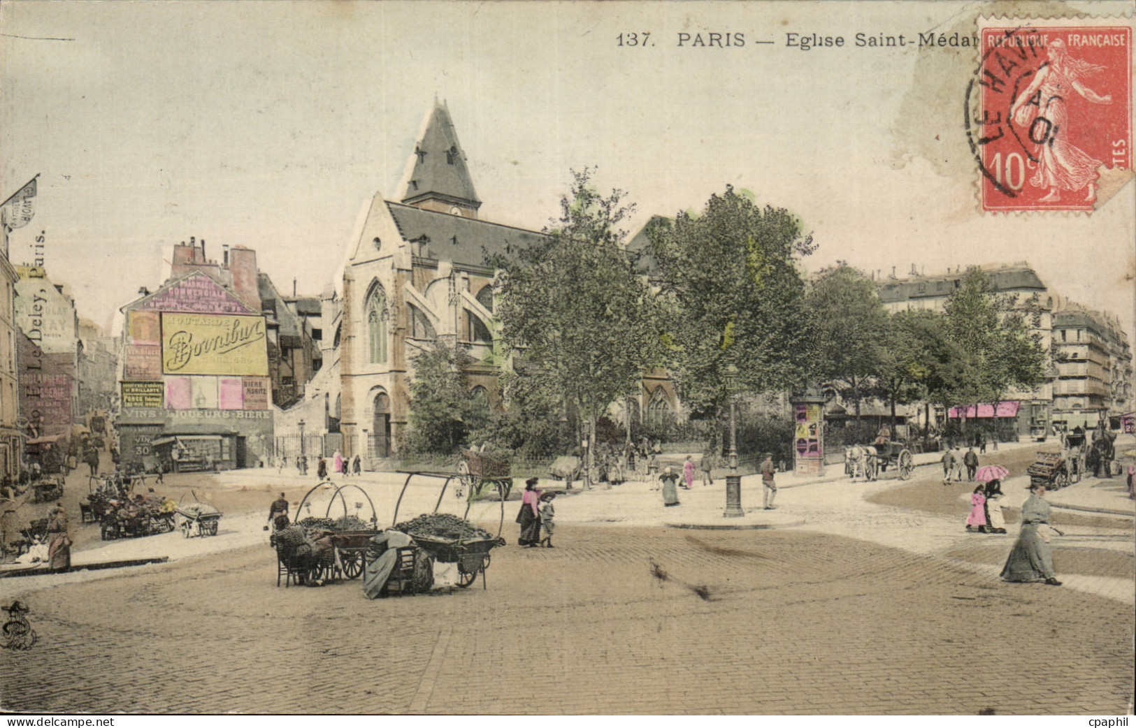 Paris CPA Eglise Saint Medard