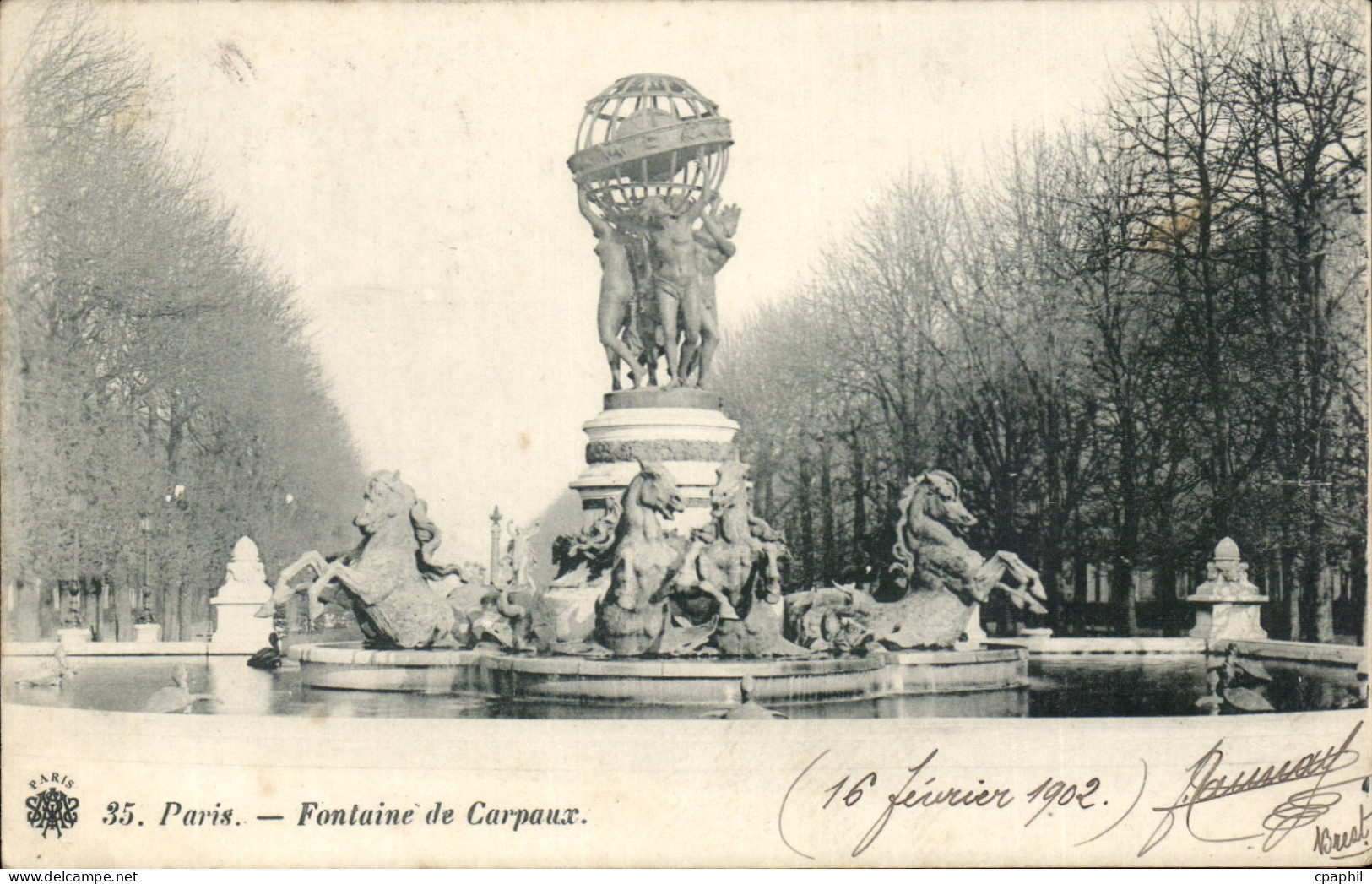 Paris CPA Fontaine de Carpeaux