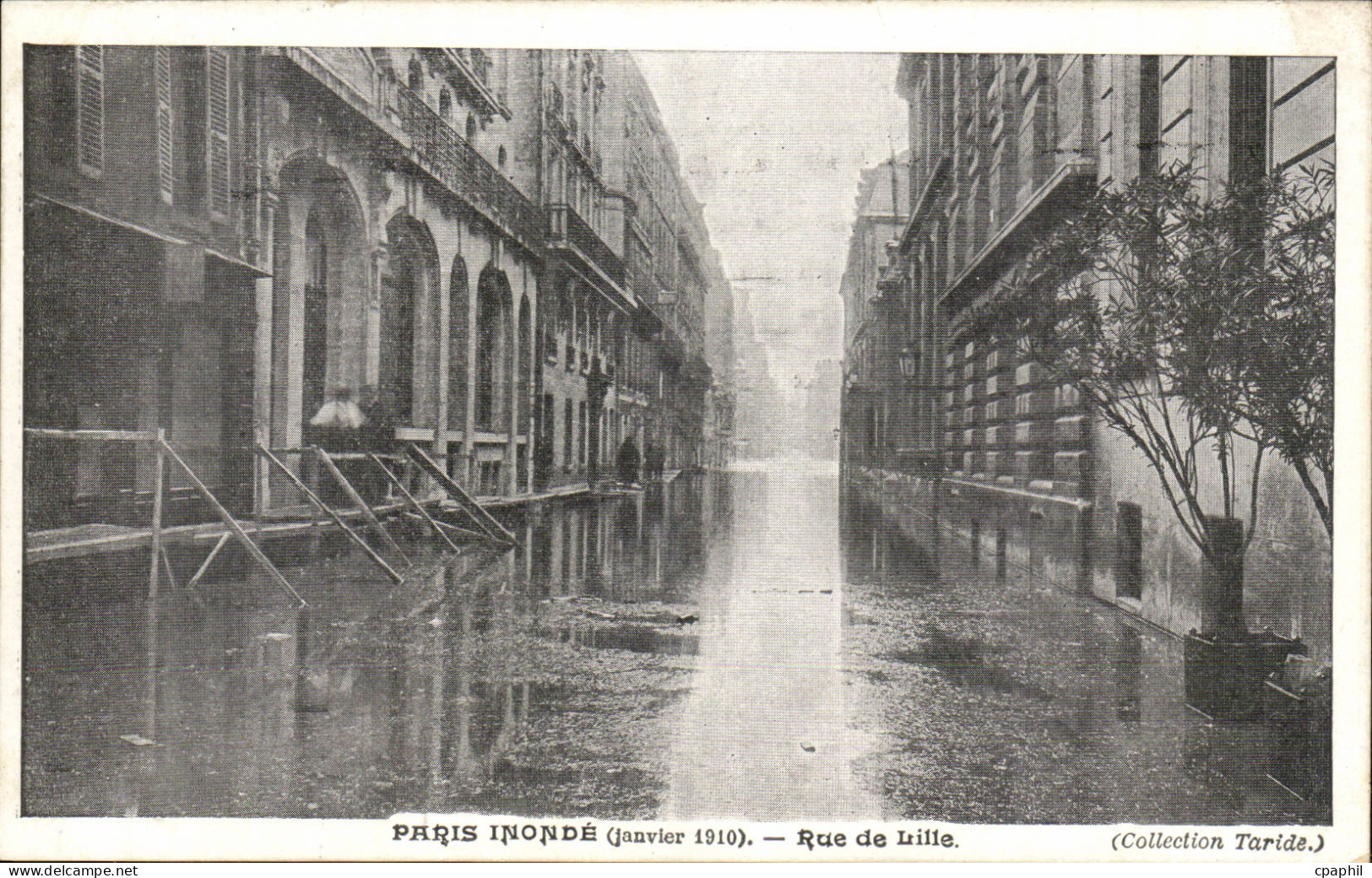 Paris CPA Inondations 1910 Rue de Lille
