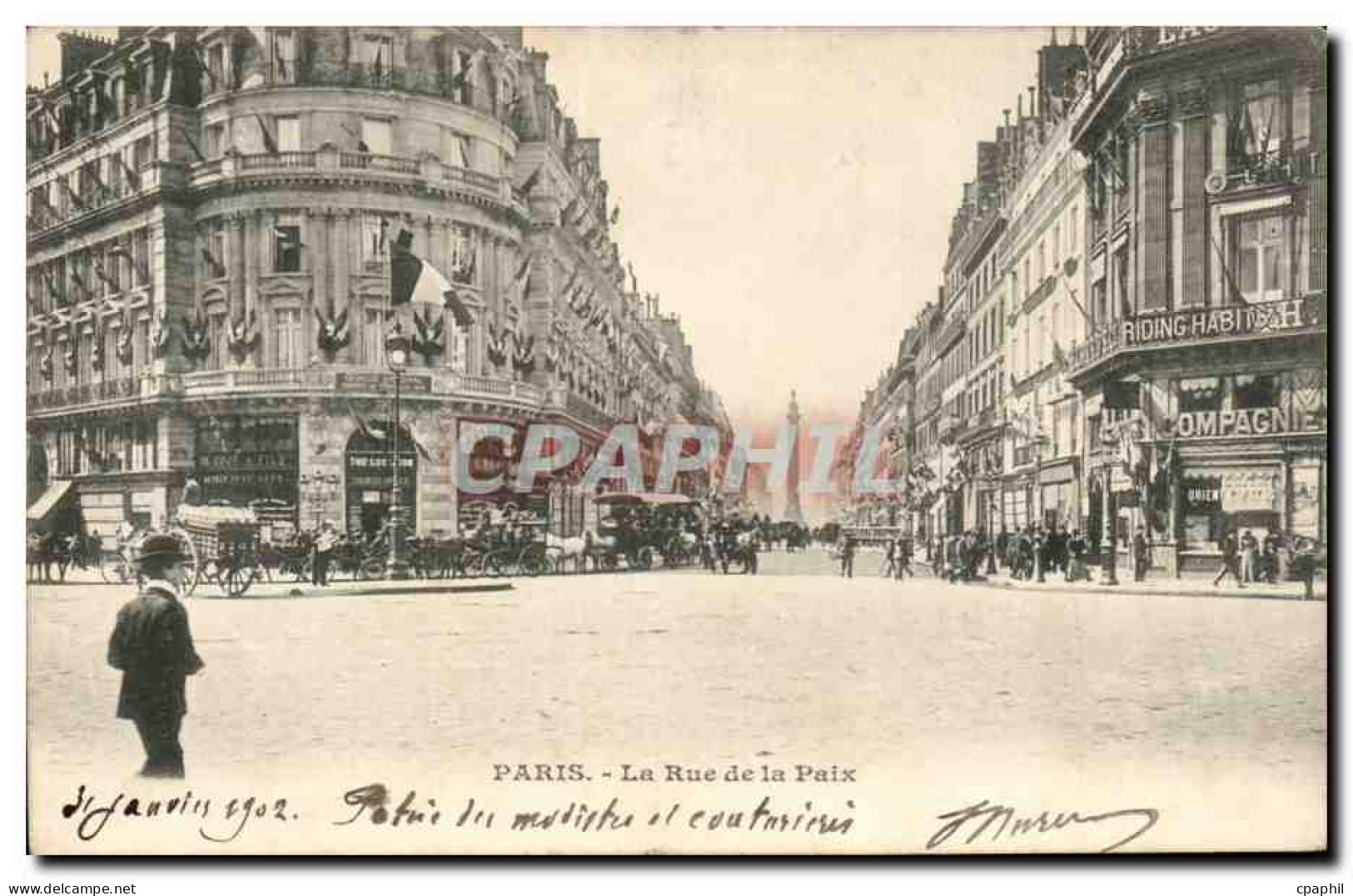 Paris CPA La rue de la paix