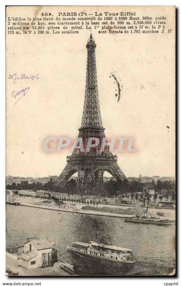Paris CPA La Tour Eiffel