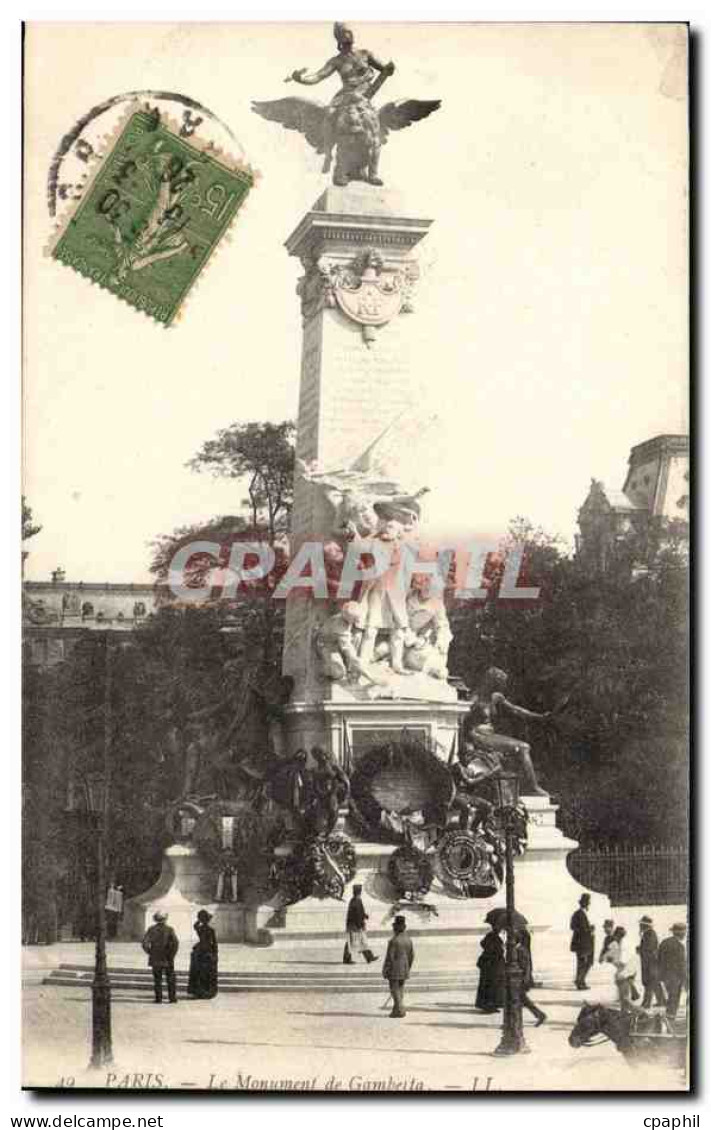 Paris CPA Monument de Gambetta