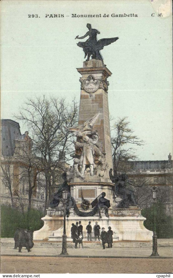 Paris CPA Monument de Gambetta