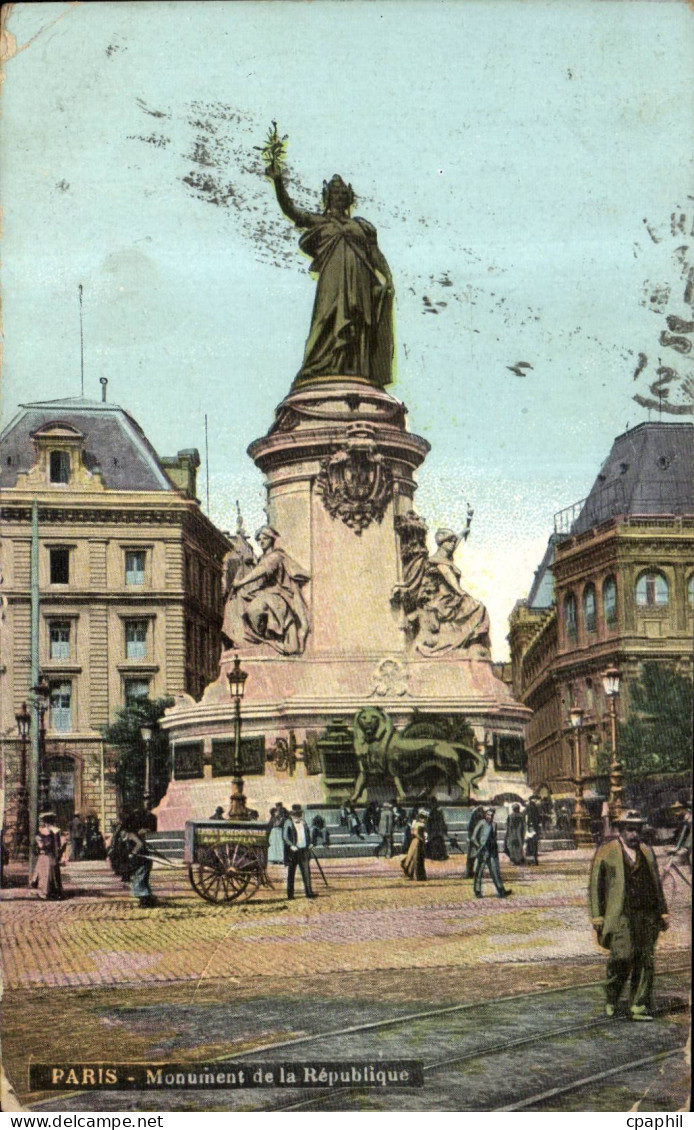 Paris CPA Monument de la Republique