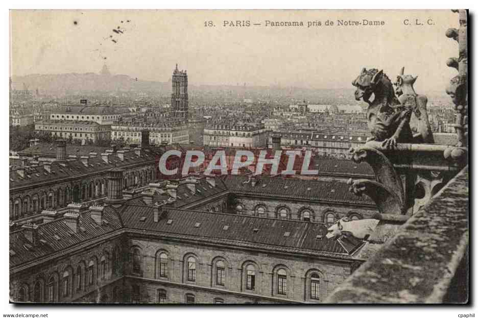 Paris CPA Panorama pris de Notre DAme