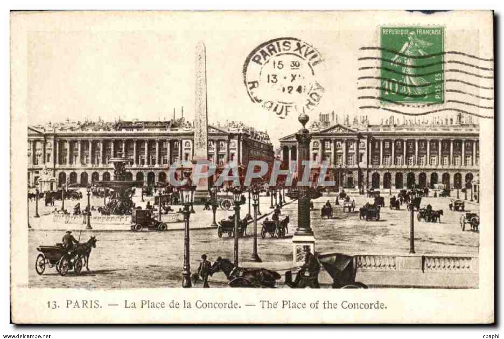 Paris CPA place de la Concorde