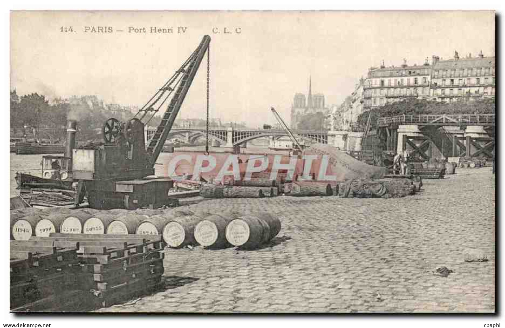 Paris CPA Port Henri IV