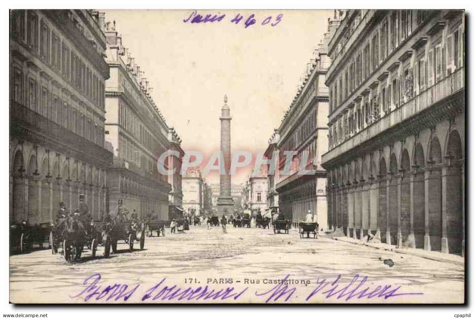 Paris CPA Rue Castiglione