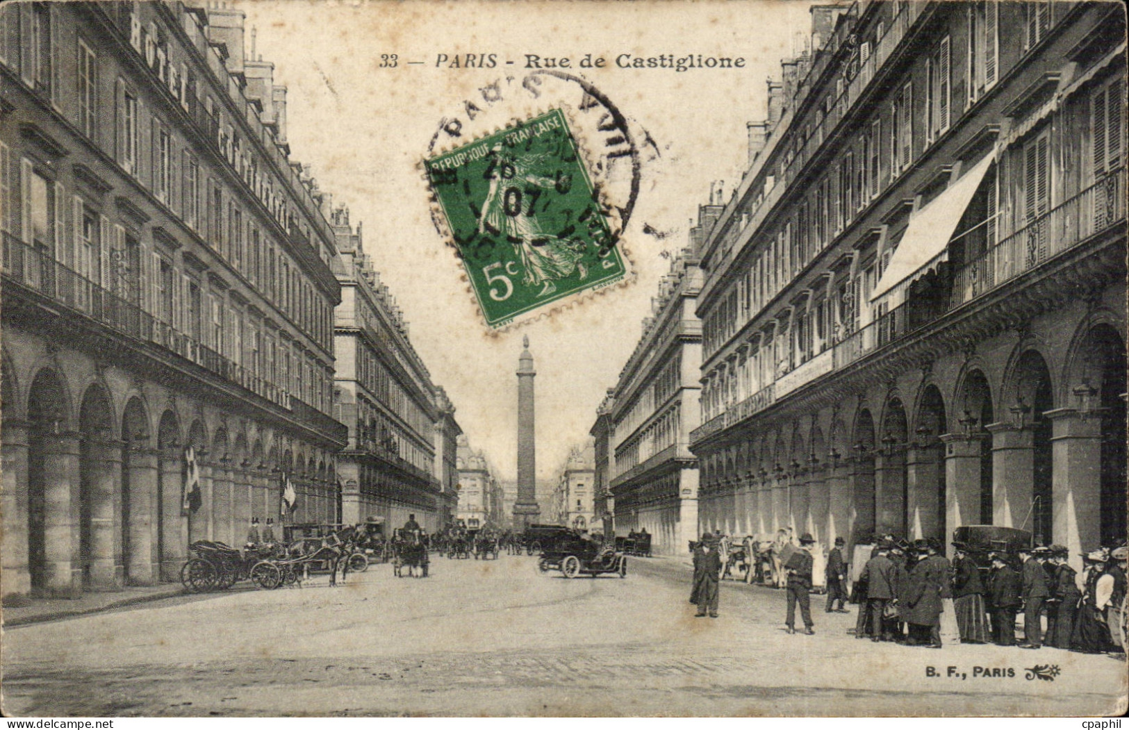 Paris CPA Rue de CAstiglione