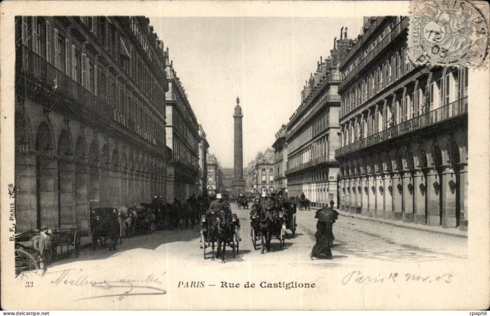 Paris CPA Rue de CAstiglione