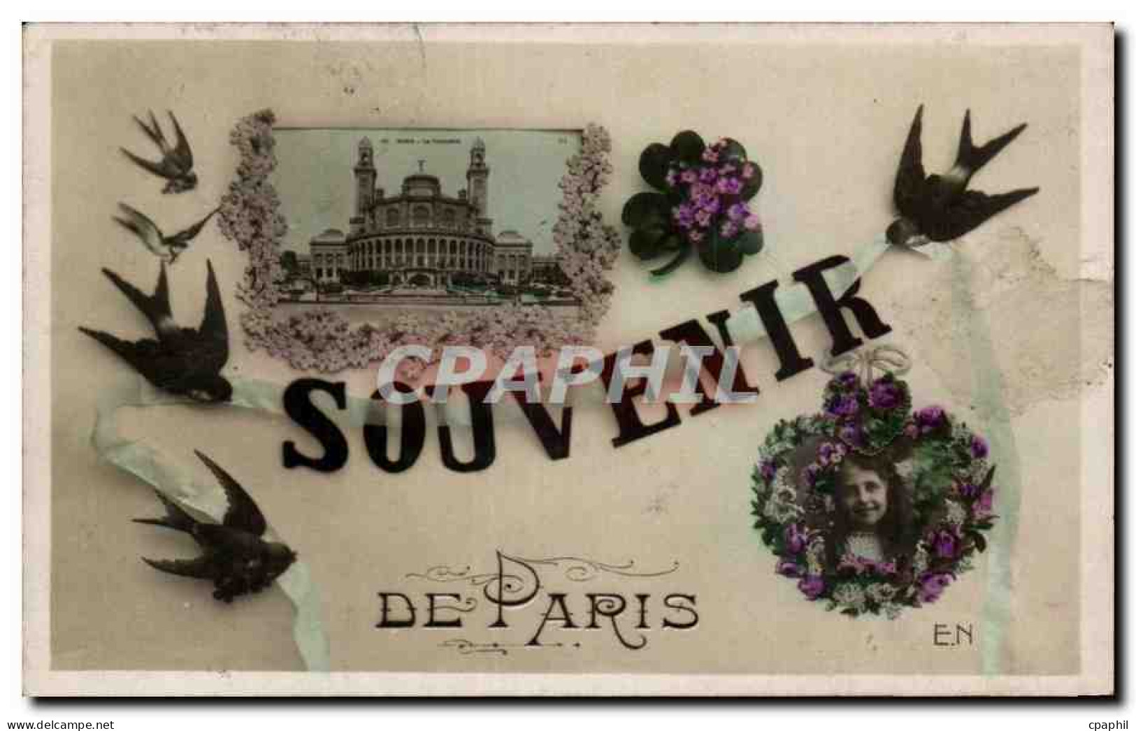 Paris CPA Souvenir Trocadero