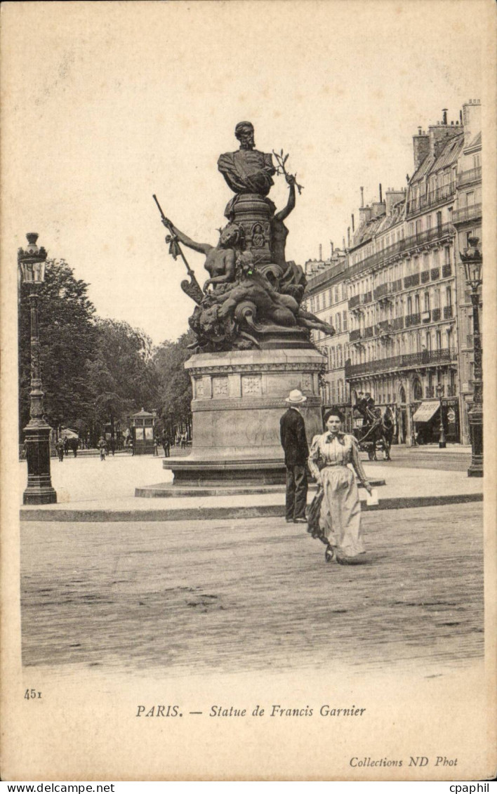 Paris CPA Statue de Francis Garnier