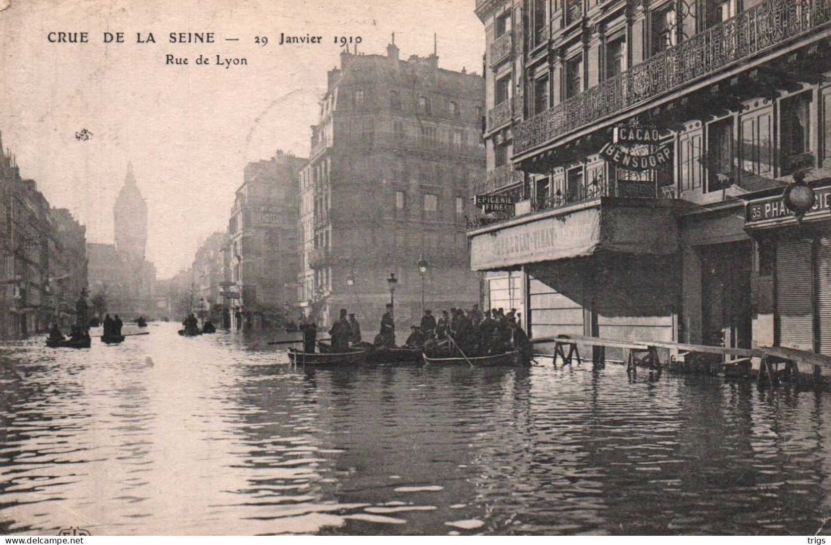 Paris (Crue de la Seine, 29 Janvier 1910) - rue de Lyon