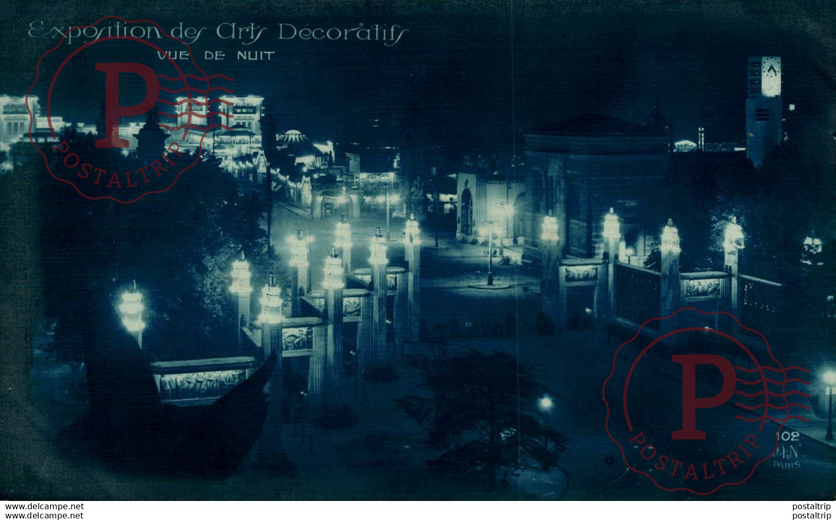 PARIS  EXPOSITION DES ARTS DECORATIFS VUE DE NUIT   Paris France Frankrijk Francia